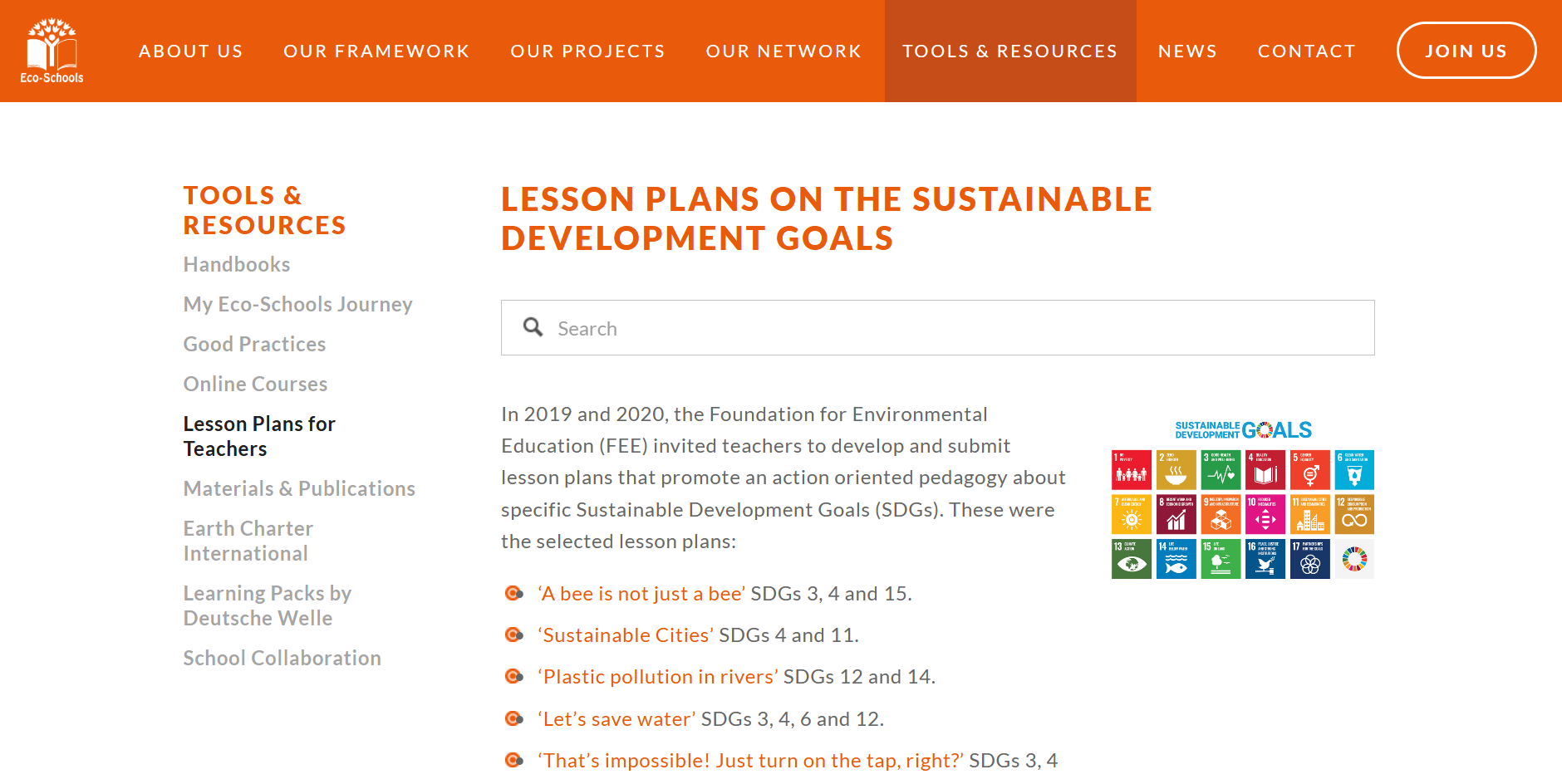 Lesson Plans for Teachers (Eco-Schools)